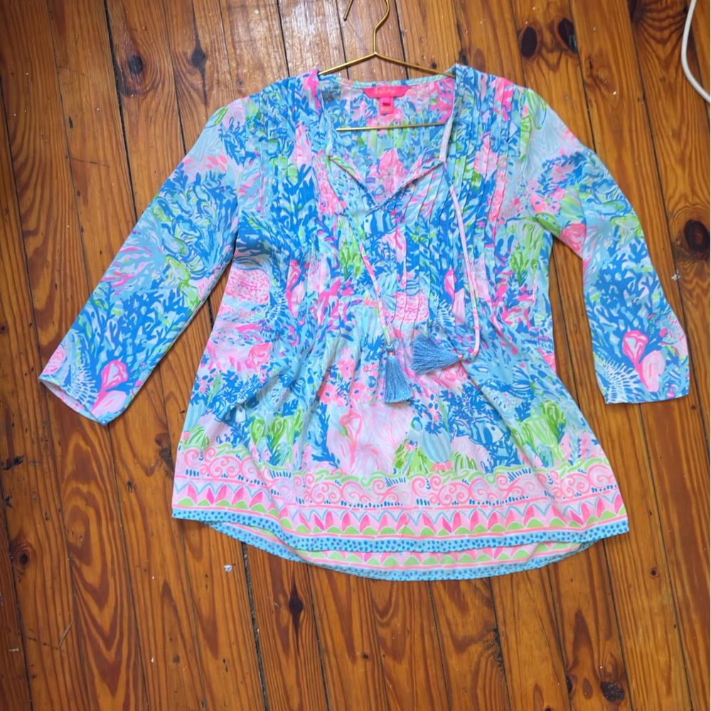 Colorful Floral Print Blouse